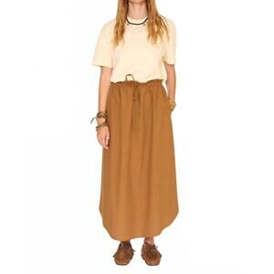 NEW MKT STUDIO josine cotton skirt in nuts
